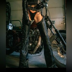 Toxic Vision Lace Up Chaps